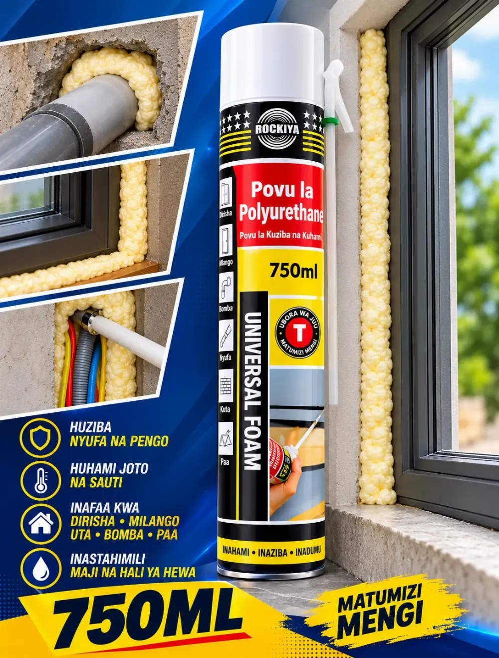 750ml PU Polyurethane Foam